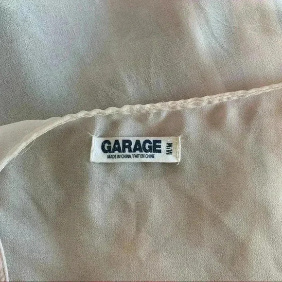 Garage light pink chiffon button up long tank top - Picture 5 of 5